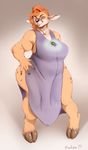  anthro big_breasts breasts cervine clothed clothing deer eyewear facial_piercing female glasses huge_breasts lip_piercing looking_at_viewer mammal msvondran overweight pidgeon_toed piercing slightly_chubby smile solo standing wide_hips 