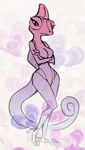  anthro breasts chameleon cleavage clothed clothing crossed_arms eyelashes featureless_breasts featureless_crotch female lizard melonleaf nude reptile scalie solo wide_hips 