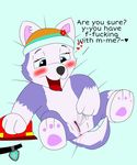  baby butt canine cub everest_(paw_patrol) female mammal masturbation ms_paint paw_patrol puripatra2_(artist) solo spread_legs spreading vaginal wolf young 