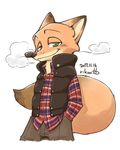  2017 anthro canine clothed clothing disney fox fur male mammal nick_wilde orange_fur rikuo_(artist) simple_background smile white_background zootopia りくお 