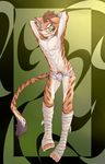  bulge girly green_eyes leopard_cat male nekojishi nipples pinup pose shu-chi solo 烏冬潾 