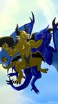  anus balls blue_dragon blue_dragon_(character) blue_dragon_(series) cum dragoa dragon erection feral male male/male penetration penis rudolph rudolph_(blue_dragon) scalie shu wings 
