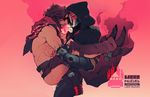  2boys anal ass beard lifting male_focus mask mccree_(overwatch) multiple_boys muscle penetration reaper_(overwatch) sex steam thrusting yaoi 