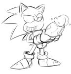  anthro balls big_penis black_and_white bullet-blast-43 grin hedgehog low_res male mammal monochrome nude penis smile solo sonic_(series) sonic_the_hedgehog 