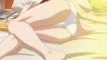  10s 1girl aki_sora animated animated_gif aoi_aki ass barefoot bed brown_hair female laptop legs panties solo underwear 