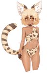  2017 amber_eyes animal_humanoid blonde_hair blushstroke brown_skin clothed clothing collar ear_tuft feline female fingerless_gloves fur gloves hair hi_res humanoid looking_at_viewer mammal navel shuri_(blushstroke) simple_background solo torn_clothing tuft url white_background 