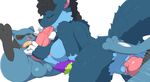  2017 4_fingers anthro anthro_on_anthro areola balls blue_balls blue_fur blush breasts clitoris digital_media_(artwork) double_penetration duo erection eyes_closed faceless_male fellatio female from_behind_position fur group group_sex hair hi_res interspecies lying male male/female male_penetrating nintendo nipples on_back open_mouth oral oral_penetration pata penetration pi&ntilde;ata pok&eacute;mon pok&eacute;mon_(species) pok&eacute;philia pussy riolu sex side_boob simple_background threesome vaginal vaginal_penetration video_games white_background 