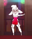  2017 anthro breasts caprine cleavage clothed clothing dawn_bellwether disney dress eyelashes eyewear female glasses green_eyes hi_res looking_at_viewer mammal open_mouth scorpdk sheep short_stack solo wool zootopia 