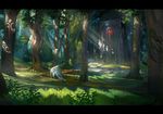  building day fantasy forest nature no_humans original outdoors ox_(baallore) scenery 
