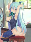  aqua_(kono_subarashii_sekai_ni_shukufuku_wo!) ass cleavage kono_subarashii_sekai_ni_shukufuku_wo! nopan open_shirt tam-u 