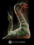  cobra dopepope fangs gamera_(series) garasharp giant_monster glowing_eyes kaijuu monster snake stinger tusks 