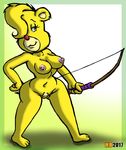  bear bow breasts disney female fur gummi_bears hentai_boy mammal nude pussy sunni_gummi weapon yellow_fur 