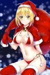  bikini christmas fate/extra fate/stay_night rei_kun saber_extra swimsuits thighhighs 