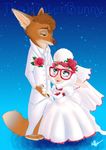  anthro canine caprine clothing david_t._brushtail dawn_bellwether disney dress duo fan_character female fox love male mammal ring sheep suit thewinterbunny wedding zootopia 