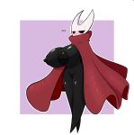  ... big_breasts black_areola black_nipples blush border bottomless breasts clothed clothing female hollow_knight hornet_(hollow_knight) huge_breasts mostly_nude nipples purple_background simple_background solo sweat sweatdrop thegentlebro vessel_(species) white_border 