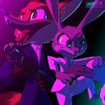  2017 angry animated anthro canine clothed clothing costume disney duo fanartiguess female fox fur grey_fur gun handgun holding_object holding_weapon judy_hopps lagomorph male mammal nick_wilde open_mouth orange_fur pistol rabbit ranged_weapon shooting shotgun standing suit tuxedo weapon zootopia 