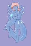  2017 anthro bangs big_tail blue_body breasts closed conditional_dnp digital_media_(artwork) featureless_breasts featureless_crotch female fin fingers floating front_view gastropod glowing hair hi_res invalid_tag kayla-na magic magic_user marine nudibranch pacentali pink_hair portrait round_ears sea_slug signature simple_background slug solo spirit straight_hair tentacles thick_tail water 