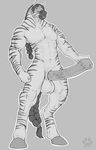  animal_genitalia animal_penis anthro balls big_penis equine equine_penis erection fasttrack37d greyscale huge_penis long_penis looking_at_viewer male mammal medial_ring monochrome muscular muscular_male nude penis smile solo standing vein zebra 