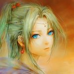  blue_eyes earrings final_fantasy final_fantasy_vi green_hair jewelry miche ponytail solo tina_branford 