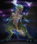  3d_(artwork) absurd_res blender_(software) digital_media_(artwork) hi_res horn lizard open_mouth presenting reptile salireths scalie solo spread_legs spreading tongue tongue_out wings 