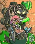  abdominal_bulge ahegao anal big_penis clothed clothing cum cum_in_ass cum_inside female female_on_feral french_kissing goo huge_penetration huge_penis humanoid ink inkling kissing looking_pleasured male male/female meatboom nintendo partially_clothed penetration penis pollution salmonid simple_background size_difference splatoon splatoon_2 steelhead tongue tongue_out video_games 