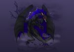  black_scales darkarlett dragon feral male red_eyes scales simple_background solo 