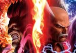  aura bald_spot black_sclera face facial_hair gouki male_focus manly mishima_heihachi mori_toshiaki multiple_boys mustache no_eyebrows nose official_art old_man red_eyes red_hair street_fighter street_fighter_x_tekken tekken white_hair 