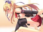  alisa_reinford blonde_hair breasts felatio nipples red_eyes sen_no_kiseki sen_no_kiseki_2 skirt threesome 