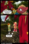  2017 3d_(artwork) anthro big_macintosh_(mlp) clothing comic dialogue digital_media_(artwork) dragon earth_pony equine exposing eyewear forest friendship_is_magic garble_(mlp) glasses grin hair hi_res horn horse jamari male mammal membranous_wings multicolored_hair my_little_pony open_mouth outside pony scales scalie smile sunburst_(mlp) teeth text tree wings 