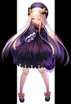  abigail_williams_(fate/grand_order) blue_eyes commentary dress fate/grand_order fate_(series) gendo0032 hat long_hair looking_at_viewer one_eye_closed solo stuffed_animal stuffed_toy teddy_bear 