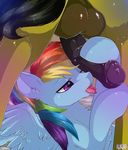  2017 absurd_res animal_genitalia animal_penis backsack balls duo equine equine_penis faceless_male feathered_wings feathers friendship_is_magic fur hair hi_res kuroran male mammal multicolored_hair my_little_pony one_eye_closed open_mouth pegasus penis rainbow_dash_(mlp) rainbow_hair solo_focus tongue tongue_out wings 