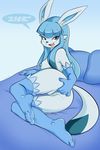  anthro anthrofied areola bed breasts butt clothing dialogue eeveelution english_text female fingering fingering_self glaceon gloves hair hi_res inner_ear_fluff legwear long_hair looking_at_viewer lying masturbation mostly_nude nintendo nipples on_bed on_side open_mouth pok&eacute;mon pok&eacute;mon_(species) pok&eacute;morph pussy pussy_juice shadowill side_boob signature solo speech_bubble stockings text tongue uncensored vaginal vaginal_masturbation video_games 
