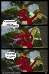  2017 3d_(artwork) anthro comic digital_media_(artwork) dragon english_text fellatio forest friendship_is_magic garble_(mlp) implied_blowjob jamari male male/male membranous_wings my_little_pony oral scales scalie sex text tree wings 