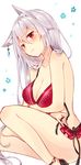  animal_ears bikini breast_hold cleavage itsumi_mita swimsuits wardrobe_malfunction 