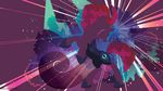  armor broken_horn equine eye_scar female hi_res horn mammal my_little_pony my_little_pony_the_movie purple_theme sambaneko scar silhouette solo tempest_shadow_(mlp) unicorn 