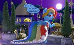  2017 clothing dialogue english_text equine feral friendship_is_magic full_moon hair looking_at_viewer mammal moon multicolored_hair my_little_pony night open_mouth outside patreon pegasus pusspuss rainbow_dash_(mlp) rainbow_hair solo text wings 