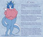  2017 5_fingers 5_toes abstract_background anthro big_breasts biped blue_eyes blue_hair blue_scales blue_skin blush bottom_lip breast_squish breasts clothing conditional_dnp digital_media_(artwork) dragon english_text eyelashes feet female hair hairband hairpin hand_on_hip hi_res horn huge_breasts lips looking_at_viewer multicolored_skin nails nereida nipple_bulge scales scalie simple_background slightly_chubby smile solo standing sweater text thick_thighs toes two_tone_skin voluptuous waving wide_hips wyntersun 