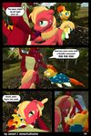  2017 3d_(artwork) anthro ball_lick balls big_macintosh_(mlp) blush clothing comic digital_media_(artwork) dragon erection first_person_view forest friendship_is_magic garble_(mlp) group group_sex jamari licking looking_at_viewer male male/male male_pov membranous_wings my_little_pony oral penis precum scales scalie sex smile smirk standing threesome tongue tongue_out tree wings 