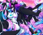  2017 anthro big_breasts blue_eyes blue_nipples blue_tongue blush breasts cetacean claws clitoris clothed clothing dragon eye_contact female female/female french_kissing hair half-closed_eyes hi_res kissing lilac_(mgl139) mammal marine multicolored_hair nipples nude orca panties panties_aside penelope penetration pink_nipples purple_eyes purple_tongue pussy pussy_juice rainbowscreen raised_arm saliva saliva_string spots spread_legs spreading tentacle_sex tentacles toe_claws topless underwear underwear_aside vaginal vaginal_penetration whale 