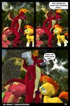  2017 3d_(artwork) anal anthro big_macintosh_(mlp) comic digital_media_(artwork) dragon earth_pony equine erection fellatio forest friendship_is_magic garble_(mlp) group group_sex horse jamari licking male male/male mammal membranous_wings my_little_pony oral outside penis pony rimming scales scalie sex teeth threesome tongue tongue_out tree wings 
