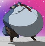  belly bergamo big_belly canine dragon_ball hectorthewolf hyper mammal obese overweight wolf 