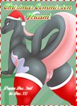  2016 anthro anus butt camychan christmas clothing female hat hi_res holidays legwear lizard looking_at_viewer looking_back nintendo pok&eacute;mon pok&eacute;mon_(species) presenting presenting_hindquarters presenting_pussy pussy reptile salazzle santa_hat scalie smile solo stockings thick_thighs video_games 