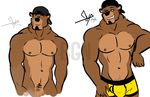  2014 abs anthro arm_support backwards_baseball_cap baseball_cap bear beard bgn biped black_eyebrows black_eyes black_nose boxers_(clothing) brown_fur brown_nipples bulge clothed clothing countershade_torso countershading digital_media_(artwork) dot_eyes enrique_(bgn) eyebrows facial_hair front_view fur grin hat leaning_on_elbow looking_at_viewer male mammal multicolored_fur muscular muscular_male navel nipples nude pecs signature simple_background smile solo standing tan_countershading tan_fur teeth topless two_tone_fur underwear watermark white_background yellow_bottomwear yellow_clothing yellow_underwear 