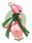  butt digimon fairy female flower hi_res humanoid lillymon not_furry plant secretly_saucy simple_background solo 
