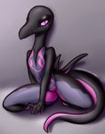  barely_visible_genitalia female feral looking_at_viewer nintendo nude pok&eacute;mon pok&eacute;mon_(species) pussy reptile salazzle scalie simple_background snowyfeline solo subtle_pussy video_games 