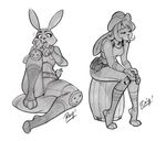  2016 3_toes anthro armor barrel belt carrot carrot_pen cellphone clothing disney eyelashes female food greyscale hair hat hi_res holding_object holding_phone judy_hopps lagomorph mammal monochrome open_mouth phone rabbit reiq shocked signature simple_background sitting sketch toes uniform vegetable zootopia 
