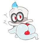  acstlu animate_inanimate big_butt bonneter bulge butt cappy_(mario) clothing ghost hat huge_butt looking_back male mario_bros nintendo not_furry rear_view red_eyes simple_background solo spirit super_mario_odyssey underwear video_games 