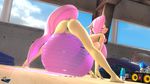  16:9 3d_(artwork) anthro anthrofied bent_over breasts butt digital_media_(artwork) equine eyes_closed fan_character female fluttershy_(mlp) friendship_is_magic hair hooves-art horse male mammal my_little_pony nude pink_hair pussy side_boob source_filmmaker 