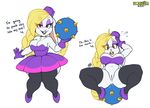  2017 anal anthro blonde_hair braided_hair breasts broodals buckteeth clothing daxzor dialogue dress english_text eyelashes female footwear globes hair harriet_(mario) hi_res high_heels lagomorph legwear long_hair mammal mario_bros nintendo open_mouth pussy rabbit red_eyes shoes simple_background solo spread_legs spreading super_mario_odyssey teeth text video_games white_background 