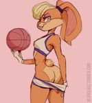  2017 anthro bare_butt basketball bedroom_eyes blanclauz blonde_hair blue_eyes blush breasts buckteeth butt clothed clothing digital_media_(artwork) ears_down female fur gloves hair half-closed_eyes lagomorph lola_bunny looking_at_viewer looney_tunes mammal orange_fur pants_down partially_clothed pose presenting presenting_hindquarters rabbit rabbit_tail seductive shirt shorts simple_background smile solo standing tank_top teeth undressing warner_brothers 